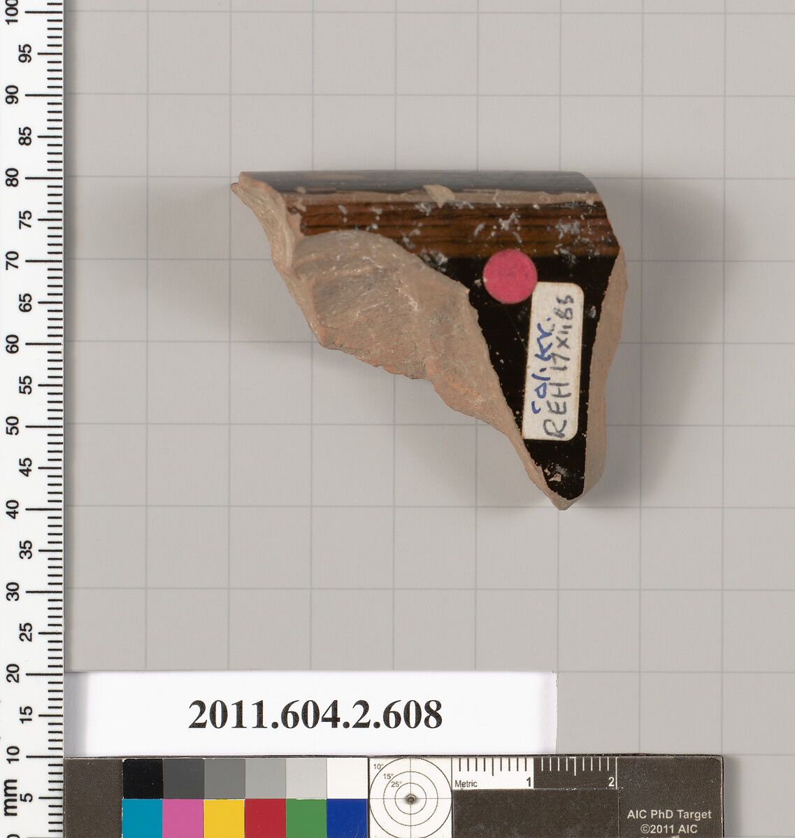 Terracotta fragment of a column-krater (bowl for mixing wine and water), Terracotta, Greek, Attic 