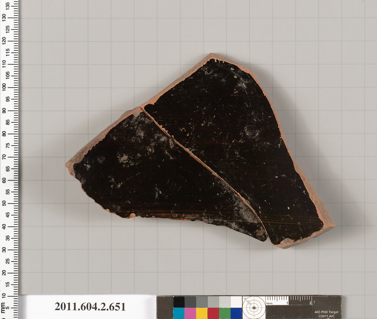 Terracotta fragment of a column-krater (bowl for mixing wine and water), Terracotta, Greek, Attic