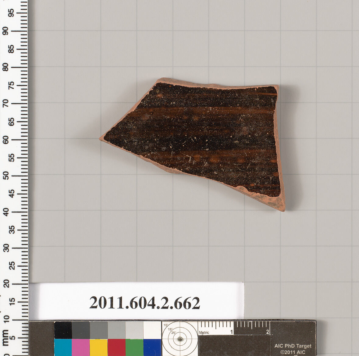 Terracotta fragment of a column-krater (bowl for mixing wine and water), Terracotta, Greek, Attic