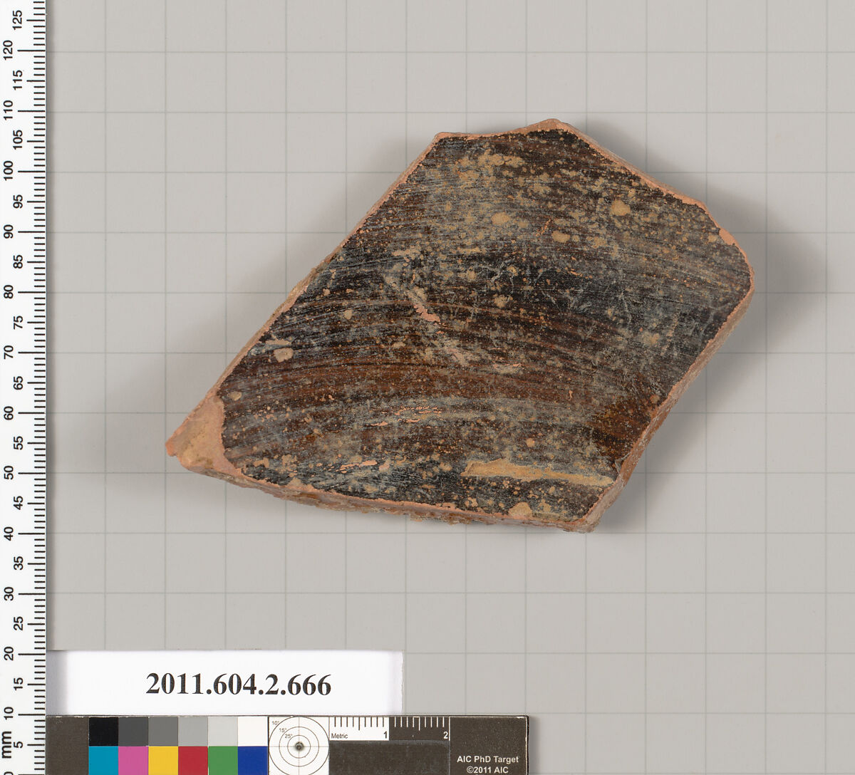 Terracotta fragment of a column-krater (bowl for mixing wine and water), Terracotta, Greek, Attic