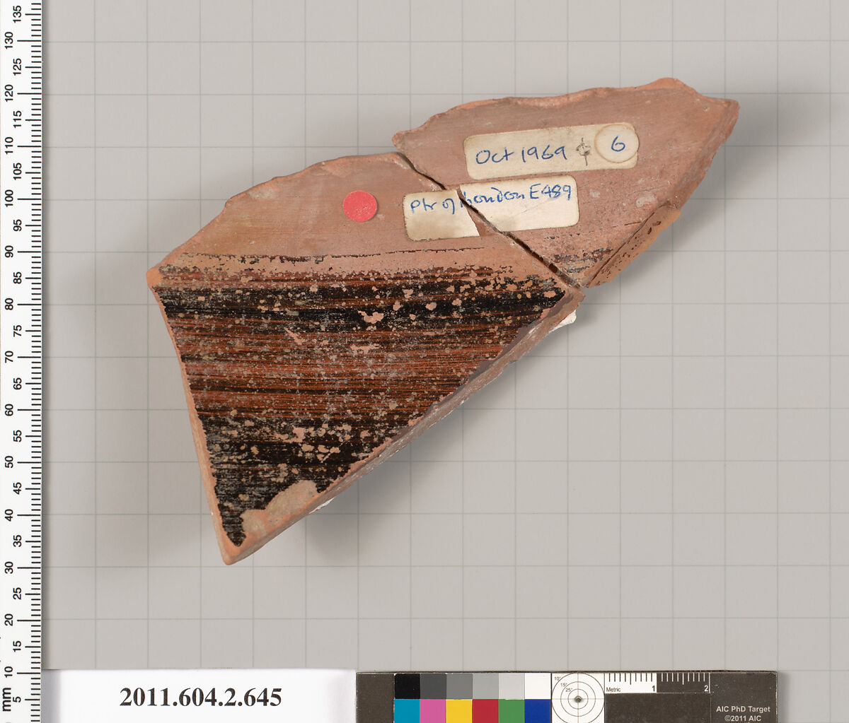 Terracotta fragment of a column-krater (bowl for mixing wine and water), Attributed to the Painter of London E 489 [DvB], Terracotta, Greek, Attic