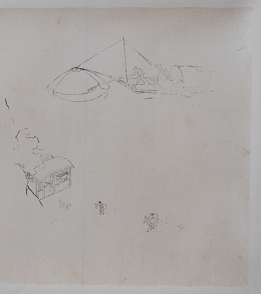 Landscape and Plant Studies, Xie Zhiliu (Chinese, 1910–1997), Drawing; ink on transparent paper, China