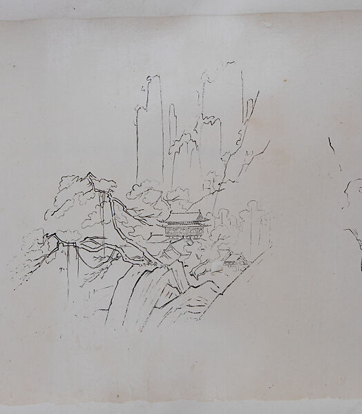 Landscape and Plant Studies, Xie Zhiliu (Chinese, 1910–1997), Drawing; ink on transparent paper, China