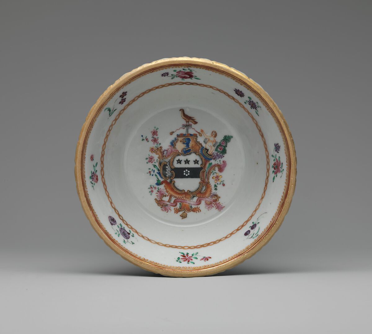 Saucer, Porcelain, Chinese, for American market 