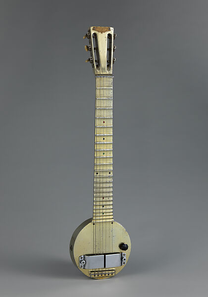 "Frying Pan" Electro Hawaiian Guitar, Rickenbacker, Inc. (American), cast aluminum, gold enamel, bakelite, American 