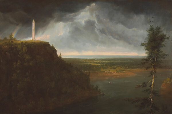 Tomb of General Brock, Queenston Heights, Ontario, Thomas Cole (American, Lancashire 1801–1848 Catskill, New York), Oil on canvas, American 