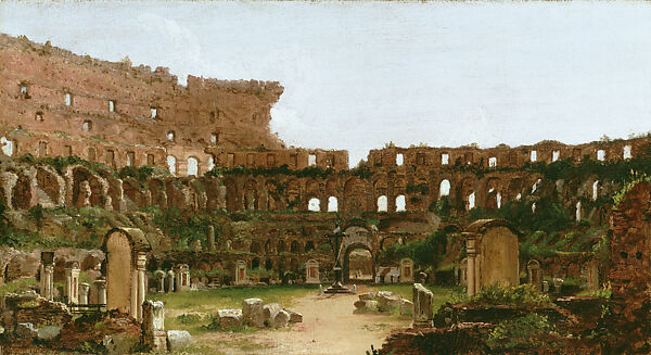 Interior of the Colosseum, Rome, Thomas Cole (American, Lancashire 1801–1848 Catskill, New York), Oil on canvas, American 