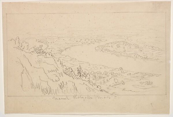 Mount Holyoke, Massachusetts, Thomas Cole (American, Lancashire 1801–1848 Catskill, New York), Graphite pencil on tracing paper, American 