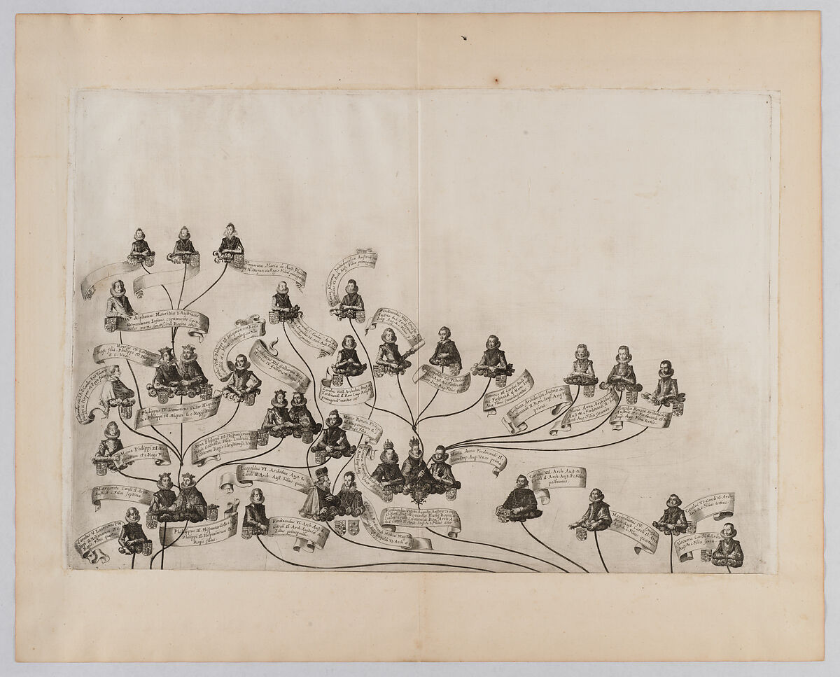 Family Tree of the House of Habsburg, Aegidius Sadeler II (Netherlandish, Antwerp 1568–1629 Prague), Engravings