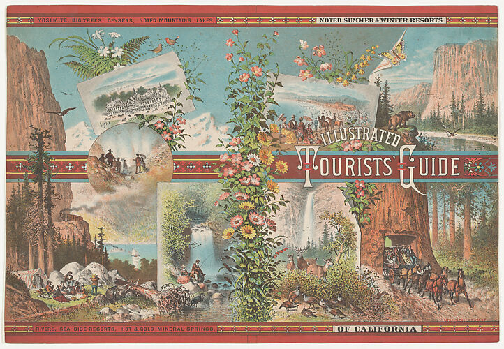 Book cover to an Illustrated Tourist Guide of Noted Summer & Winter Resorts of California