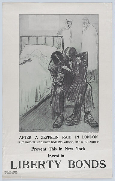 After a zeppelin raid in London, Louis Raemaekers (Dutch, Brussels, 1869–?1956), Commercial lithograph 