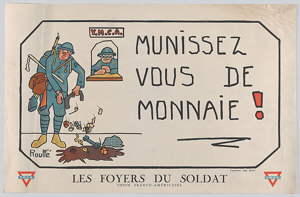 Munissez vous de monnaie!, Rouffé (French), Commercial color lithograph 