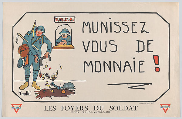 Munissez vous de monnaie!, Rouffé (French), Commercial color lithograph 
