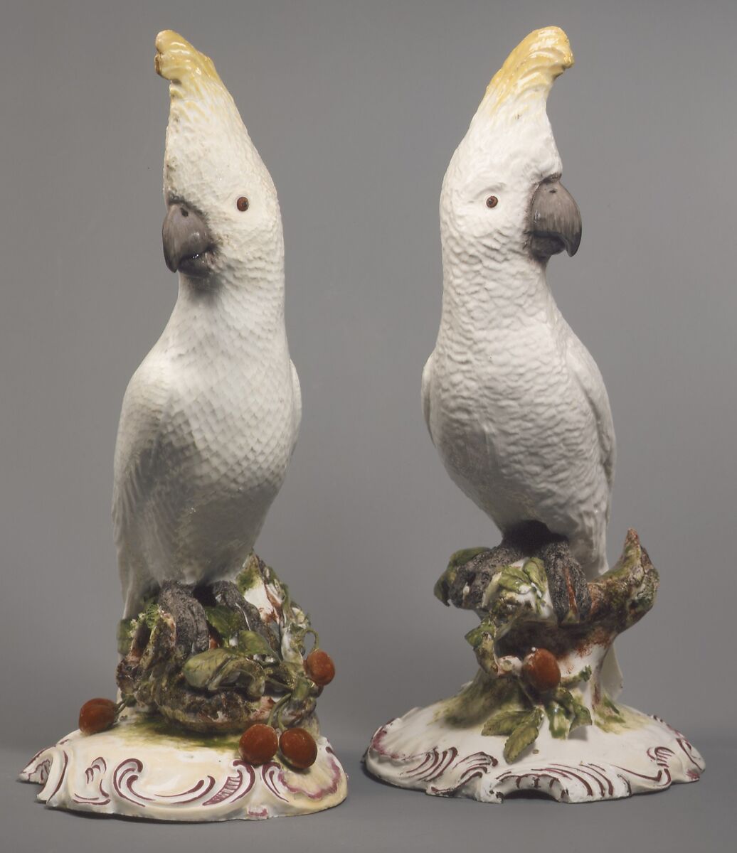 Cockatoo (one of a pair), Ludwigsburg Porcelain Manufactory (German, 1758–1824), Hard-paste porcelain, German, Ludwigsburg 