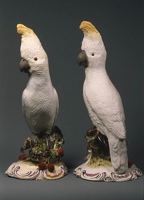 Cockatoo (one of a pair), Ludwigsburg Porcelain Manufactory (German, 1758–1824), Hard-paste porcelain, German, Ludwigsburg