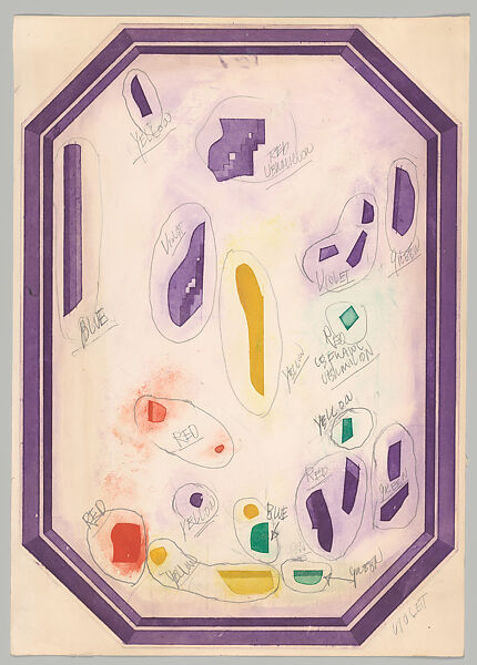 Jewels/Theme VI, Eldzier Cortor (American, Richmond, Virginia 1916–2015 Seaford, New York), Mezzotint with etching in black and color aquatint with etching