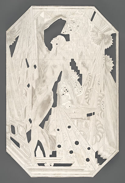 Jewels/Theme VI, Eldzier Cortor (American, Richmond, Virginia 1916–2015 Seaford, New York), Mezzotint with etching in black and color aquatint with etching