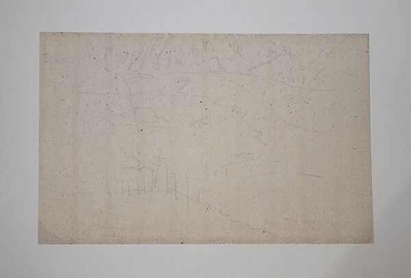 Landscape Sketches of Mt. Danxia, Guangdong, Xie Zhiliu (Chinese, 1910–1997), Two drawings from a set of five adhered sheets; pencil on paper, China