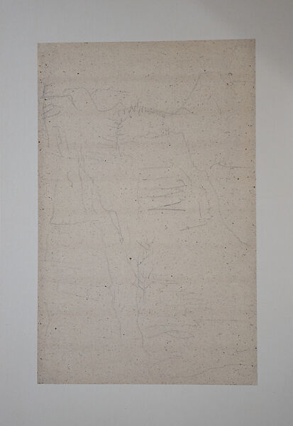 Landscape Sketches of Mt. Danxia, Guangdong, Xie Zhiliu (Chinese, 1910–1997), Two drawings from a set of five adhered sheets; pencil on paper, China