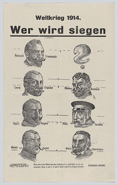 Wer wird siegen?, M. Herzog &amp; Company, Commercial lithograph 