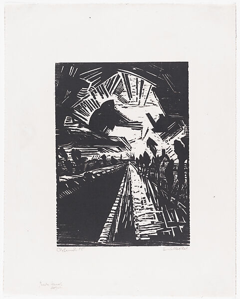 Straight Canal (Gerarder Kanal), Erich Heckel (German, Döbeln 1883–1970 Radolfzell), Woodcut 