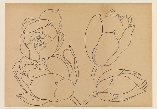 Lotus Studies, Xie Zhiliu (Chinese, 1910–1997), Drawings from a set of eighteen sheets; pencil and ink on paper, China