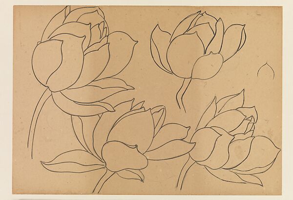 Lotus Studies, Xie Zhiliu (Chinese, 1910–1997), Drawings from a set of eighteen sheets; pencil and ink on paper, China