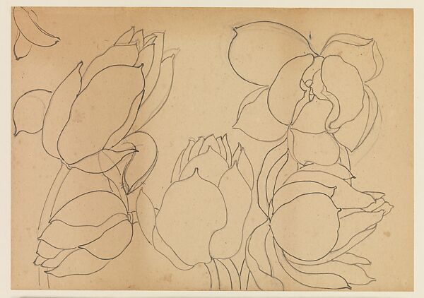 Lotus Studies, Xie Zhiliu (Chinese, 1910–1997), Drawings from a set of eighteen sheets; pencil and ink on paper, China
