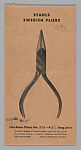 [Illustrated Envelope for Stahls Swedish Pliers]