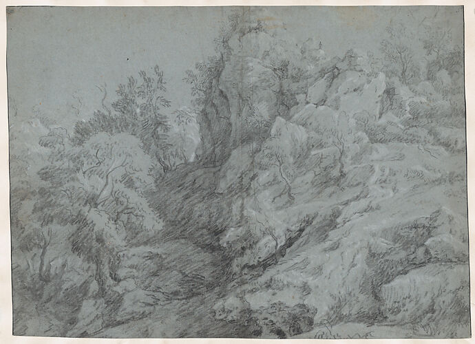 A wooded and rocky landscape