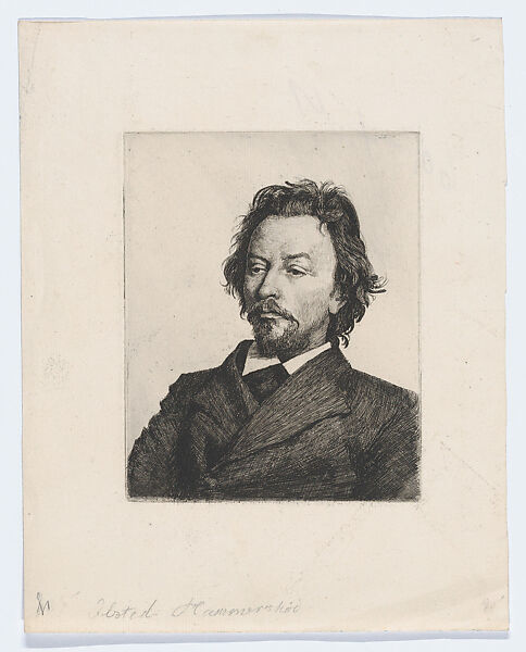 Portrait of Vilhelm Hammershøi, Peter Ilsted  Danish, Etching