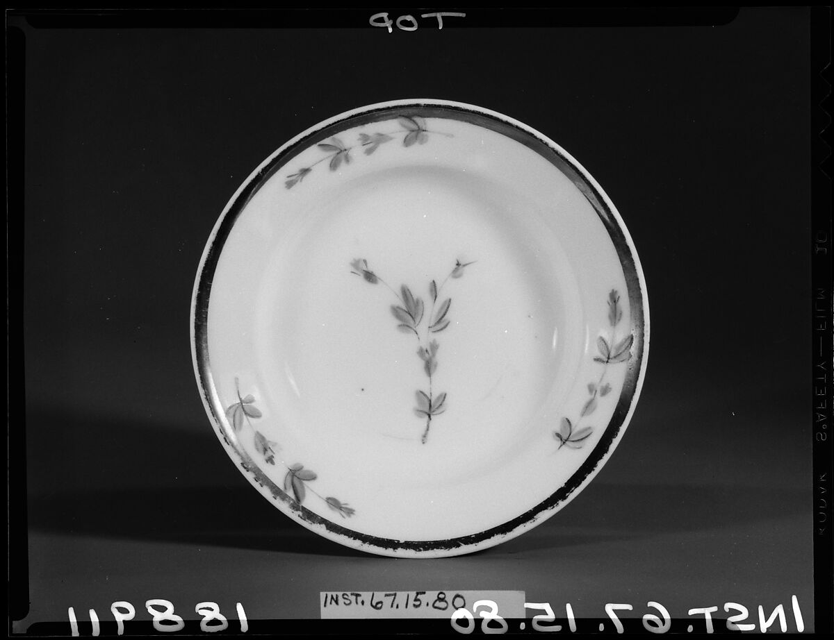 Saucer, Porcelain, French 