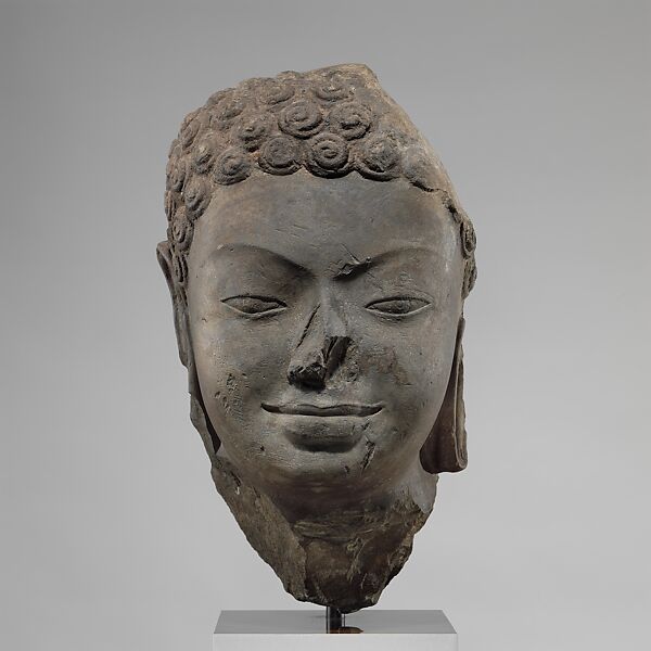 Head of Buddha, Sandstone, Southern Cambodia
