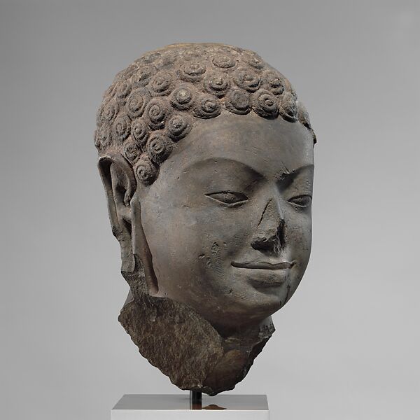 Head of Buddha, Sandstone, Southern Cambodia