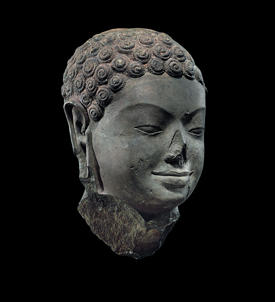 Head of Buddha, Sandstone, Southern Cambodia 