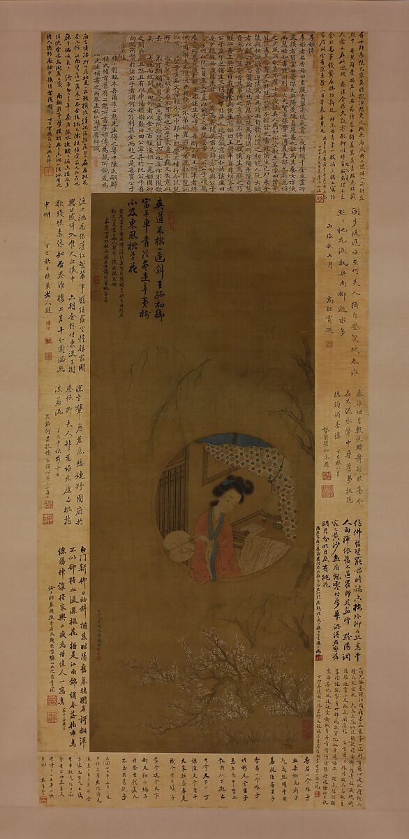 Portrait of Li Xiangjun, Cui He (Chinese, active 1800–1850), Hanging scroll; ink and color on paper, China 