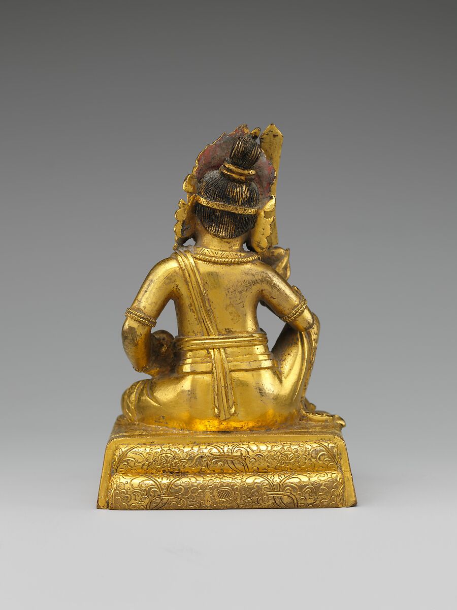 Vaishravana as Kubera (Dou Wen Tian), Brass with traces of pigment, lost-wax cast, Mongolia or China