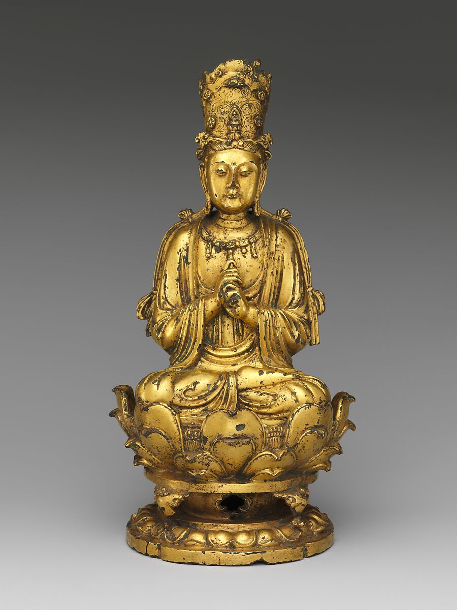 Buddha Vairocana (Dari), Gilt bronze; lost-wax cast, China 
