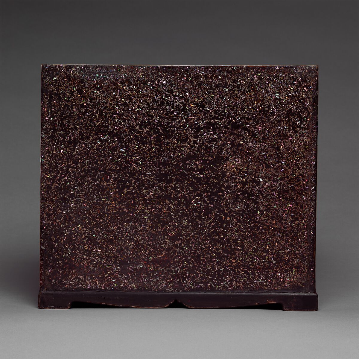 Small chest of drawers decorated with flowers, birds, and insects, Lacquer inlaid with mother-of-pearl, with incised design, Korea