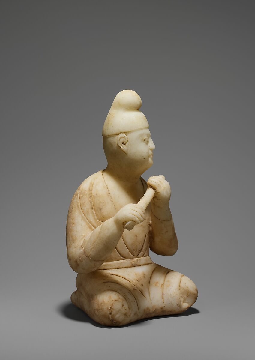 Seated Musician, White marble, China