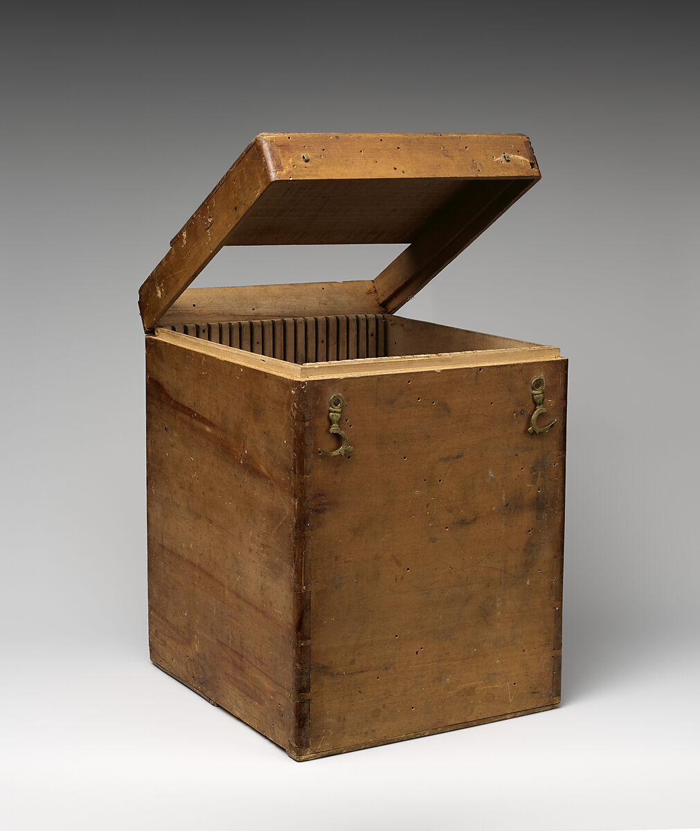 [Daguerreotype Plate Box], Unknown (French), Linden wood, plated iron, iron-gall ink