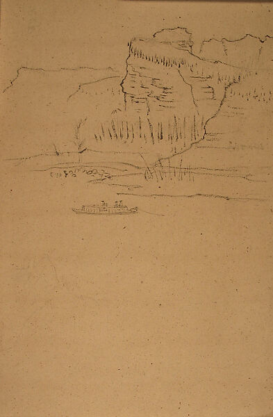 River Landscape, Xie Zhiliu (Chinese, 1910–1997), Drawing; pencil on paper (backed), China 
