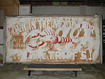 [Rusted Metal Sign: "When in the Mood For Lobster, Mac Triff's], Unknown, Painted metal