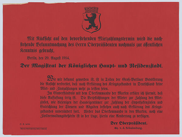 Mit Rücksicht auf den bevorstehenden, Anonymous, Commercial lithograph 