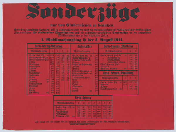 Sonderzüge, Anonymous, Commercial lithograph 