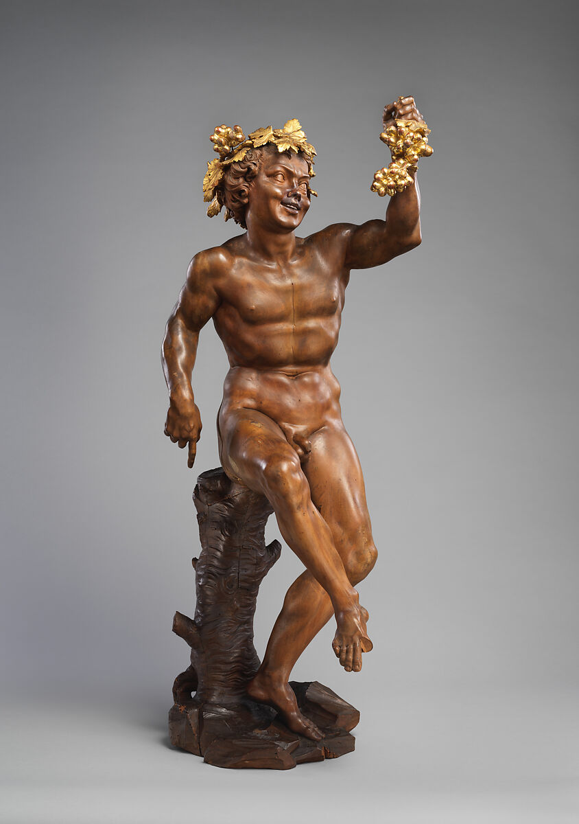 Allegory of Autumn (Bacchus), Filippo Parodi (Italian, Genoa 1630–1702 Genoa) and Workshop, Carved poplar, varnished and gilt, Italian, Genoa