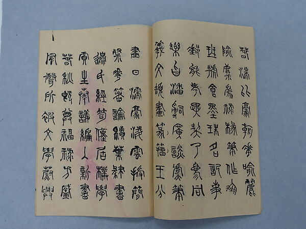 Excerpts from Wanjulu in Seal Script, Xie Zhiliu (Chinese, 1910–1997), Booklet; ink on paper, China