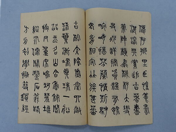 Excerpts from Wanjulu in Seal Script, Xie Zhiliu (Chinese, 1910–1997), Booklet; ink on paper, China