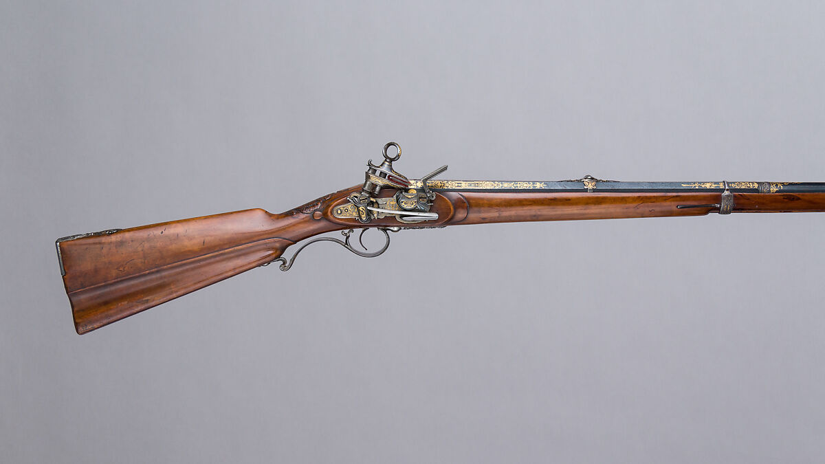 Miquelet Sporting Gun for the Prince Regent of Portugal, João VI (1767–1826), Jacintho Xavier (Portuguese, active from 1792, died 1808), Steel, gold, wood, horn, Portuguese, Lisbon 
