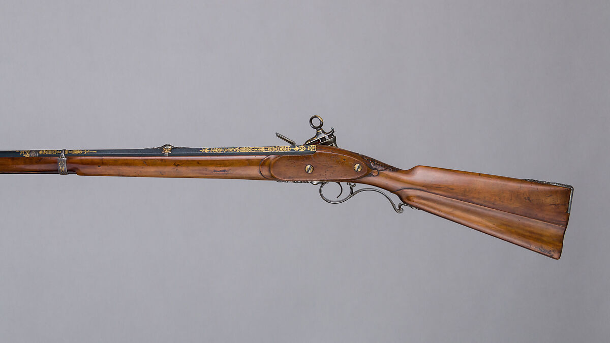 Miquelet Sporting Gun for the Prince Regent of Portugal, João VI (1767–1826), Jacintho Xavier (Portuguese, active from 1792, died 1808), Steel, gold, wood, horn, Portuguese, Lisbon